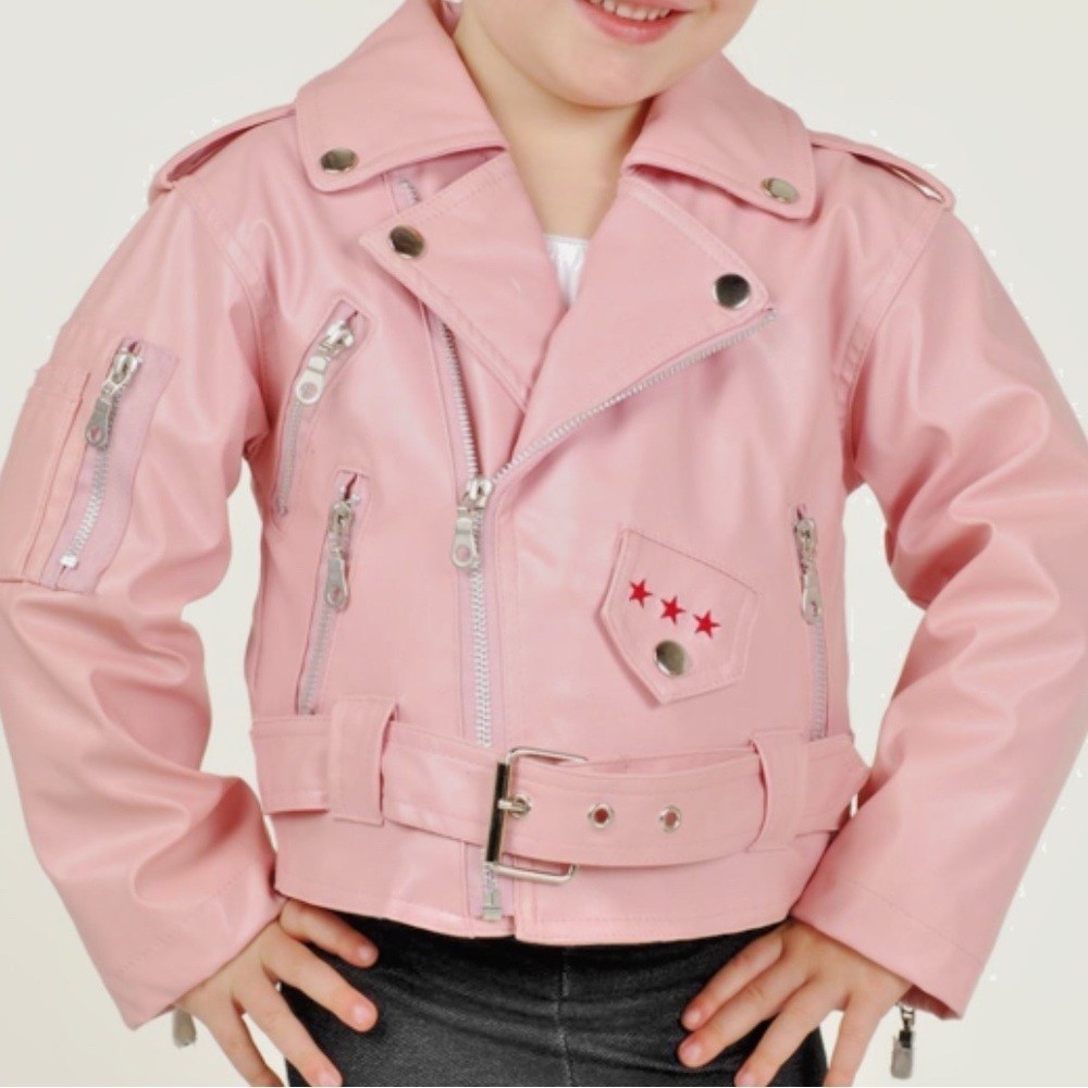 OUTDOOR HABITAT CHILD SIZE 2T PINK USA EAGLE FLAG ZIP BUCKLE JACKET NEW